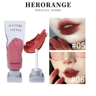 Son kem lì HERORANGE mềm môi căng mọng thiết kế dễ thương - Ice Cube Velvet Cute Doll