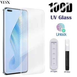 Uv Miếng Dán Cường Lực Toàn Màn Hình Cho Honor 100 90 70 50 Magic 6 Ultimate 5 4 X9 X9a X50 GT Pro Plus Lite 5G 2024