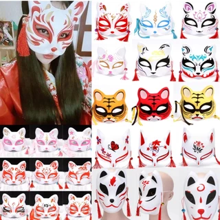 Mặt Nạ Hóa Trang Nhân Vật kabuki kitsune Trong anime Nhật Bản