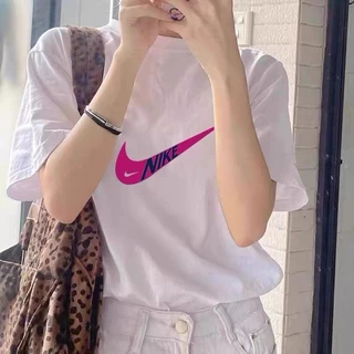 Áo Thun cotton Tay Ngắn Cổ Tròn In Logo nike Phong Cách Đường Phố Thời Trang Xuân Hè Cho Nam Và Nữ