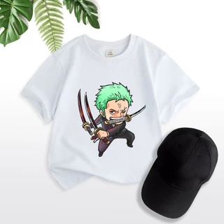 Áo thun trẻ em ZORO CHIBI, áo thun cho bé, có big size và size người lớn, 4 màu, Anam Store