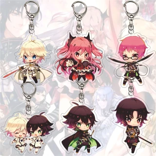 Móc khoá Hot Anime Seraph of The End Acrylic Keyring Hyakuya Yuichiro Mikaela Krul Tepes Q Version Phụ kiện trang trí