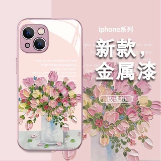 Ốp Điện Thoại Mặt Gương Hình Hoa Cho iphone 11 12 14 promax 14 13 12 11 promax xs 6 8 7 plus 11 12 15 promax