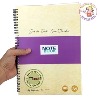 [Giá hủy diệt] Sổ Lò Xo Notebook A4 200 Trang Tân Thuận Tiến - Màu Tím