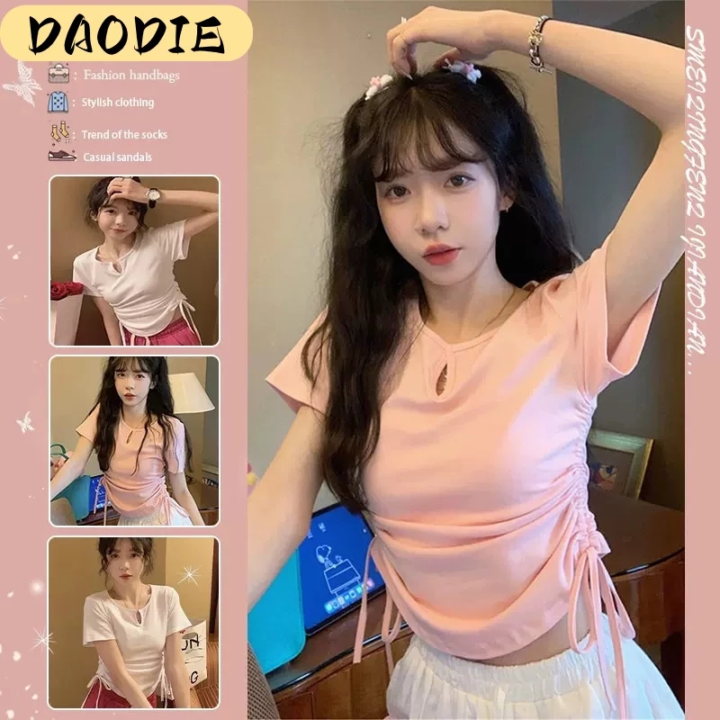 DAODIE  áo croptop áo croptop nữ Thiết kế ít người cao eo slim hottie ngắn áo khoác 2023 NEW JL2604 Độc đáo Thời trang fashion Thanh lịch A99J31E 36Z230909