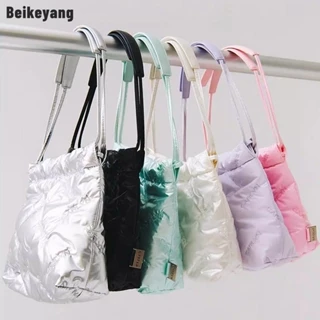 Beikeyang carlyn Túi Đeo Chéo Vai Bằng cotton Thêu Hình Đám Mây Thời Trang Hàn Quốc Dành Cho Nữ