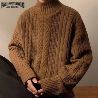 Paul fitzgerald Áo sweater Dệt Kim Cổ Lọ Dáng Rộng Thời Trang Mùa Đông Cho Nam