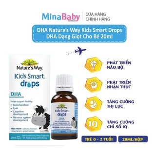 DHA Nature's Way Kids Smart Drops - DHA Dạng Giọt Giúp Tăng IQ, Phát Triển Não Bộ Cho Bé 20ml