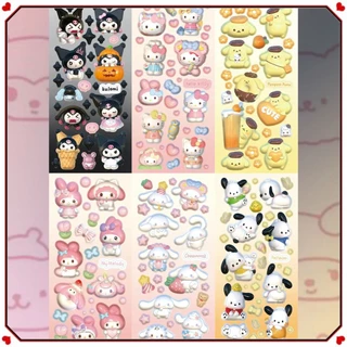 Sanrio Miếng Dán 3d Hình kuromi my melody hello kitty Trang Trí Điện Thoại / Sổ Tay diy