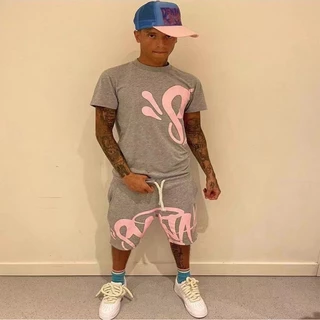 Bộ đồ thể thao nam MMIOT áo thun tay ngắn + quần short 100% cotton phong cách hip hop thời trang mùa hè 2023 mới