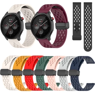 Silicone Dây Đeo Silicon Mềm Khóa Nam Châm Màu Kẹo Cho Đồng Hồ Thông Minh huami amazfit gtr mini 2 3 4 42mm 47mm gtr2 gtr 2e gtr4 gtr3 pro