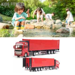 Kids Fitness Kéo Lại Xe Container Đồ Chơi Mô Phỏng Cao Hợp Kim Nhựa Hình Cho Bé Trai Gái Trẻ Em Quà Tặng