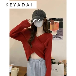 KEYADAI Áo Len áo khoác cardigan Stylish Casual Đơn giản Hàn Phong WMY23B0MB5 46Z231115