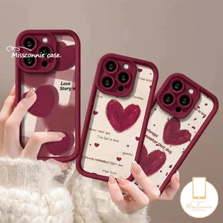 Ốp Lưng Trái Tim Tình Yêu Vintage Cho Redmi 13 12 13C 10A 12C 9T 9A 9 9C A1 10C 10 Note 11 10 12 10s 8 9 10Pro Max Mi 11 12 Lite Max POCO M3 C55 Matte Silicon Bảo Vệ Ống Kính Mềm Mại Bao da