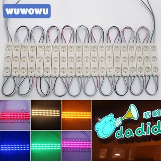 WUWOWU Set 10 Mô Đun Đèn led cob 3 Bóng 2835 ip65 12v Siêu Sáng Chống Thấm Nước Chuyên Dụng Trang Trí