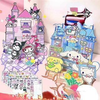 SANRIO Mới Sách Hình Dán kuromi melody Mặc Đồ Tủ Quần Áo Thủ Công diy Cho Bé