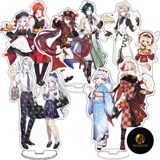 Mô hình Standee Animez Genshin Impact Kaedehara Kazuha Kamisato Ayaka Xiao Hutao Phụ kiện trang trí để bàn góc học tập