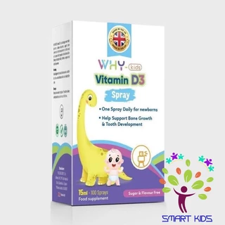 Xịt Bổ Sung Vitamin D3 Chai 15ml WHYKIDs Nhập Khẩu Nguyên Chai Từ Anh Quốc.