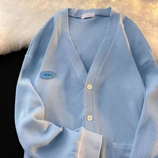 Áo Khoác cardigan Dáng Rộng Phong Cách vintage Nhật Bản Ngọt Ngào Đơn Giản Mùa Thu Cho Nữ