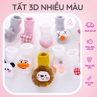 Tất Vớ 3D Hình Thú Nhiều Màu Chống Trơn Trượt Đáng Yêu Dành Cho Bé