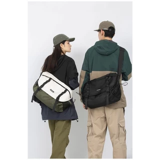 Túi đeo chéo Nam nữ LF vải canvas, túi size lớn vải bố poly chống nước unisex 1 ngăn lớn kiểu Hàn - GATE6 - 60112