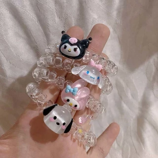 SANRIO Dây Buộc Tóc Co Giãn Kiểu Dáng Hoạt Hình Dễ Thương DIY