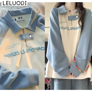 LELUODI Áo Khoác hoodie áo khoác nữ zip hoodie Thời trang INS Thông thường Popular WWY24104F0 1Z240105