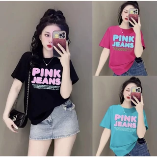 Áo Thun Thái Form Vừa, Mềm Mịn Co Giãn Thoáng Mát Pink Jeans