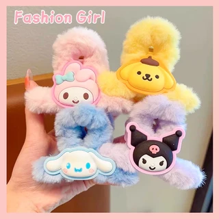 Sanrio Kẹp Tóc Hình Cá Mập Nhồi Bông Phong Cách Hàn Quốc Dễ Thương Cho Bé