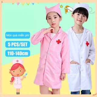 Áo Mũ Bác Sĩ - Ống Nghe Nhịp Tim Cho Bé Tập Làm Bác Sĩ, Y Tá Hàng Đẹp. Đồ Chơi Quần Áo Bác Sĩ Cho Bé