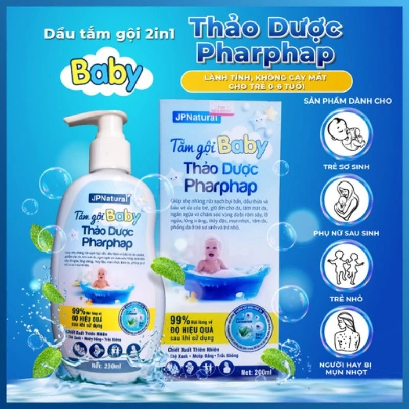 sữa tắm gội baby thảo dược cho bé Pharphap