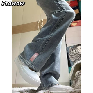 Prowow quần ống rộng quần nữ jean Vintage Popular Stylish Cổ điển WNK23C0GH5 51Z231219