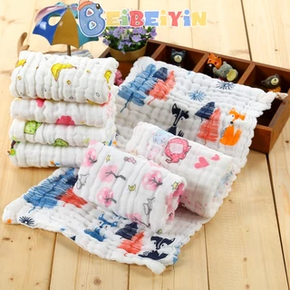 Beibeiyin Khăn Gạc cotton Sáu Lớp Lau Nước Bọt Màu Trơn Cho Bé Trai Và Bé Gái Sơ Sinh Và Trẻ Nhỏ