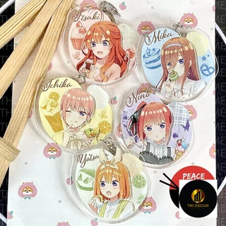 Móc khóa NHÀ CÓ 5 NÀNG DÂU ver BÁNH NGỌT Gotoubun no Hanayome chibi anime mica trong acrylic