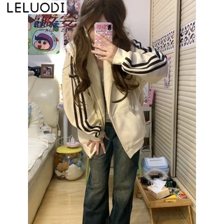 LELUODI Áo Khoác hoodie áo khoác nữ zip hoodie Phong cách fashionable trendy Chất lượng cao WWY23C0HRJ 51Z231220