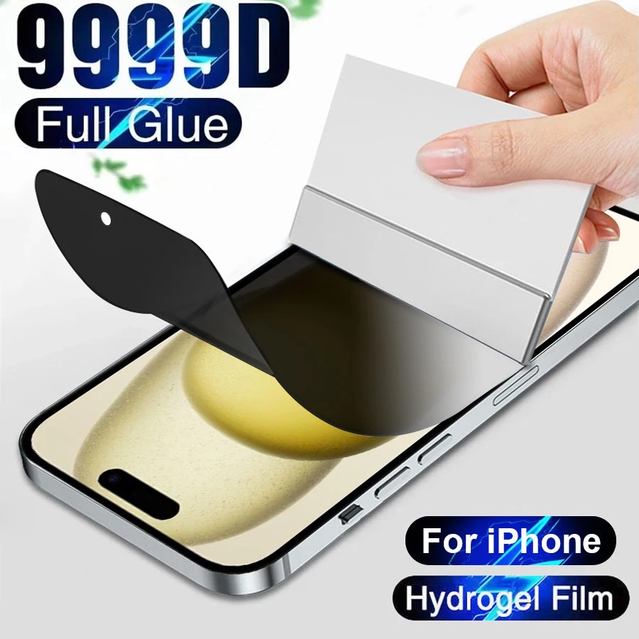 Miếng Dán Hydrogel Mềm Bảo Vệ Màn Hình Chống Nhìn Trộm Cho iPhone 15 14 13 12 11 Pro XS Max Mini XR X 6 S 7 8 Plus SE 2020