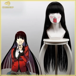 Béo phì| Anime Nhân Vật Hoạt Hình Jabami Yumeko Đen Dài Thẳng Tóc Giả Cosplay Đảng Mới