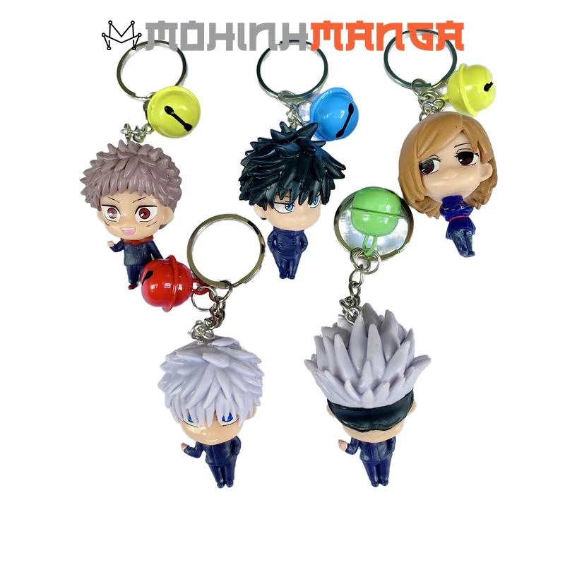 Móc khóa mô hình 5 Jujutsu Kaisen chibi Satoru Gojo Yuji Itadori Megumi Fushiguro Nobara Kugisaki Chút thuật hồi chiến