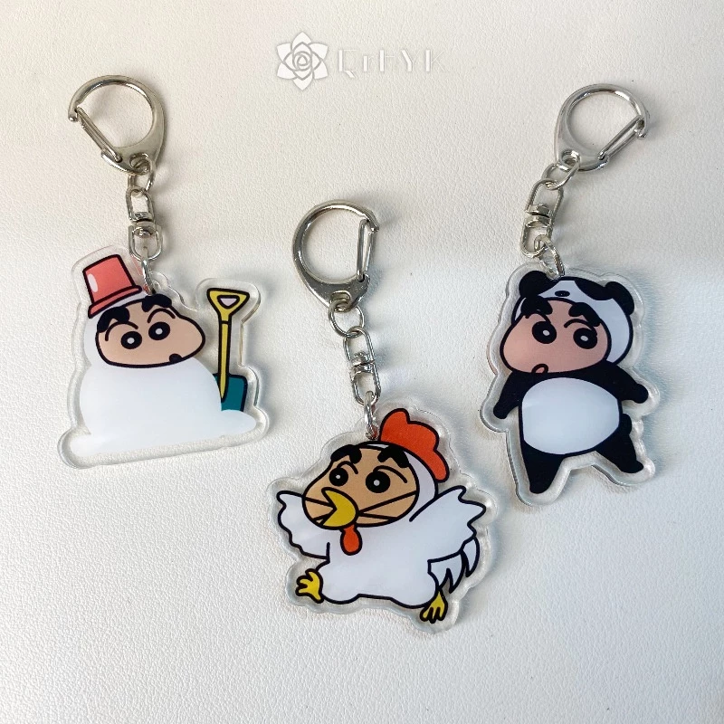 Qr Búp Bê shin-chan Bằng acrylic Dễ Thương Dùng Làm Móc Khóa / Túi Xách Mới