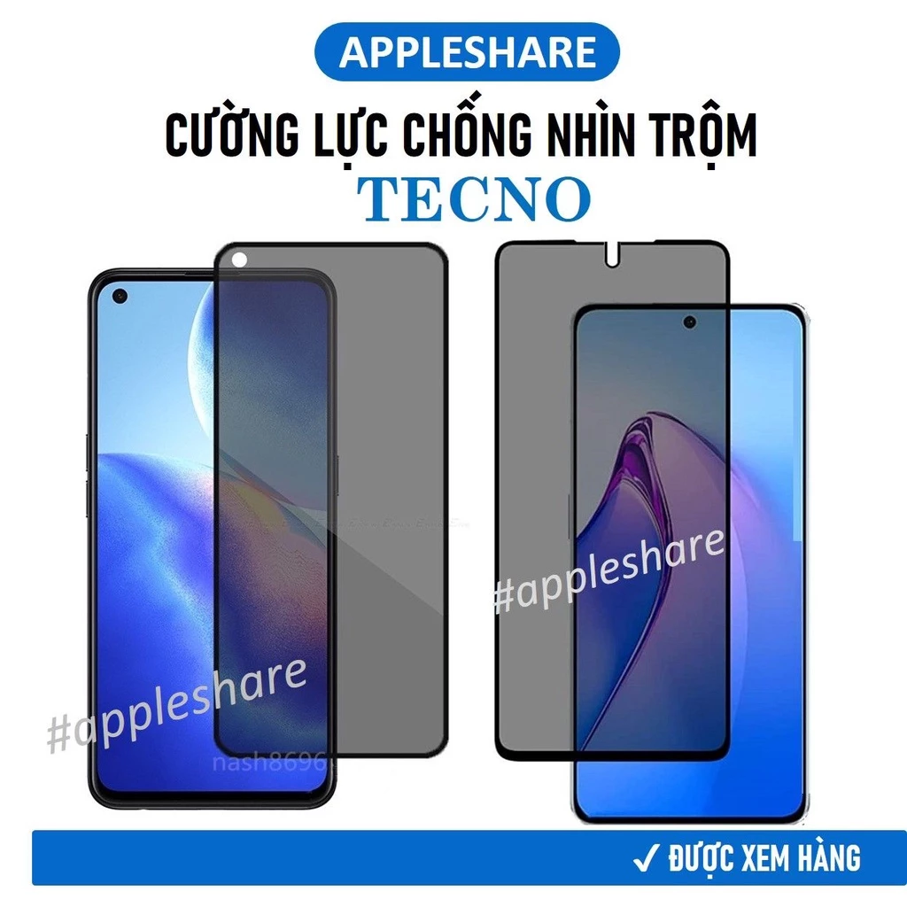 Cường lực Tecno chống nhìn trộm Camon 20 pro/ Pova 5/ Spark 10 pro/ spark go 2023/ 4/ 7 /7t /9t /8c/ pop 5 lite full màn