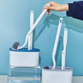 Bộ bàn chải vệ sinh toilet gắn tường , Combo 3 cọ bồn cầu chất liệu silicone mềm mại chà sạch mọi ngóc ngách. bộ vệ sinh