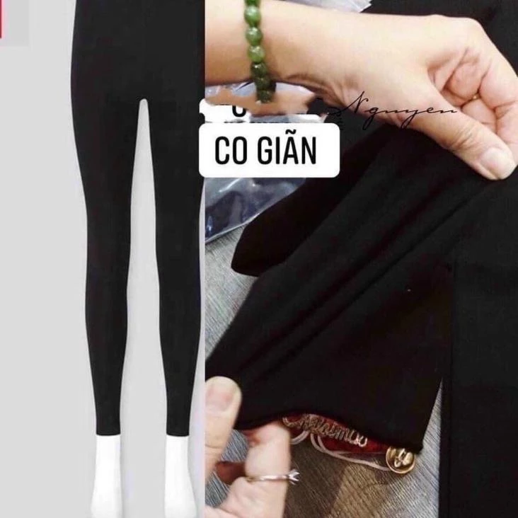 Quần leging nỉ lót lông nữ