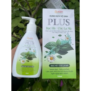 Dung dịch vệ sinh Plus bạc hà hoa cúc la mã chai 150ml