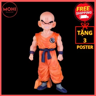 Mô hình nhân vật Krillin sư cọ cao 17cm có hộp màu - Dragonball ( Tặng Poster)