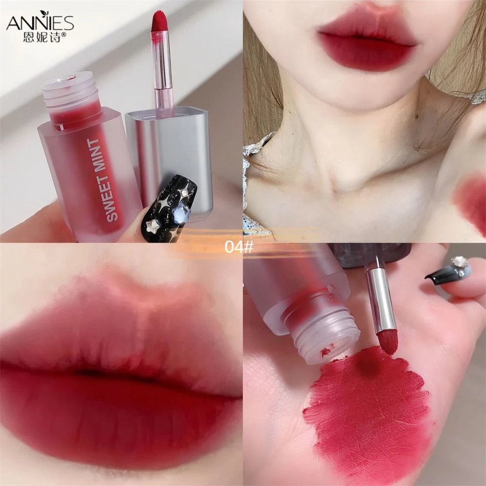 BẠC HÀ NGỌT NGÀO Mờ Sô Cô La Son Bóng Lip Glaze Kem Son Môi Lỏng Trang Điểm Làm Đẹp Không Dính Cốc Chống Thấm Nước Dành Cho Phụ Nữ Mỹ   * KÍNH