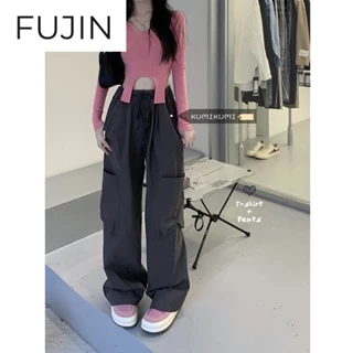 FUJIN quần_ống_rộng Quần Túi Hộp Vintage workwear pants 2023 NEW Style 071522