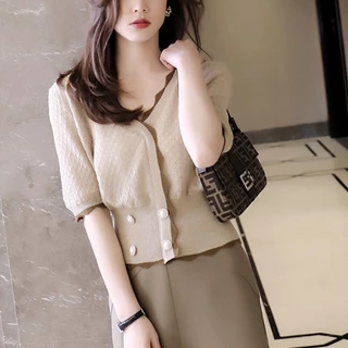 Áo sweater Dáng Ôm Phong Cách Hàn Quốc Thời Trang Mùa Thu Cho Nữ