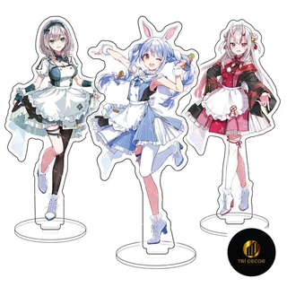 Mô hình Standee Cute Hololive Vtuber Shirakami Fubuki Tsunomaki Watame Murasaki Shion in hình nhân vật 2 mặt rõ nét