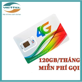 Sim Viettel 4G V160B 4GB/ngày (120GB/tháng)+ 100Phút gọi ngoại mạng + FRee Gọi nội mạng chỉ với 160k/tháng