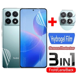 Camera ống kính phía trước 3IN1 cho Xiaomi Redmi K70 Pro 5G K70Pro K70E pocoX6Pro pocoX6 pocoF6 pocoF6Pro 2024 Phim bảo vệ màn hình Không Kính cường lực Bảo vệ toàn diện Hydrogel